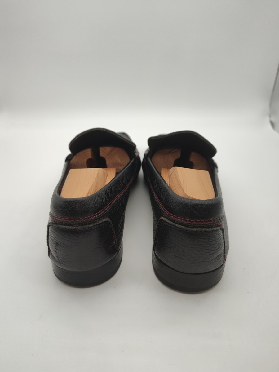 Donald J Pliner-Mens Dacio Black Leather Bit Loafer-Size  display picture 1