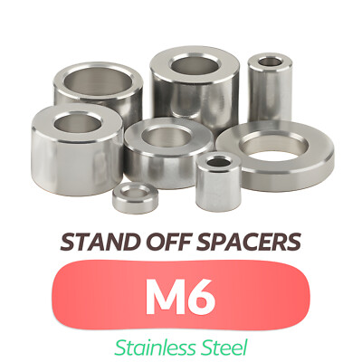 #ad M6 x 8mm 20mm OD Stainless Steel Spacer Standoff Collar Stand off Spacers $240.80