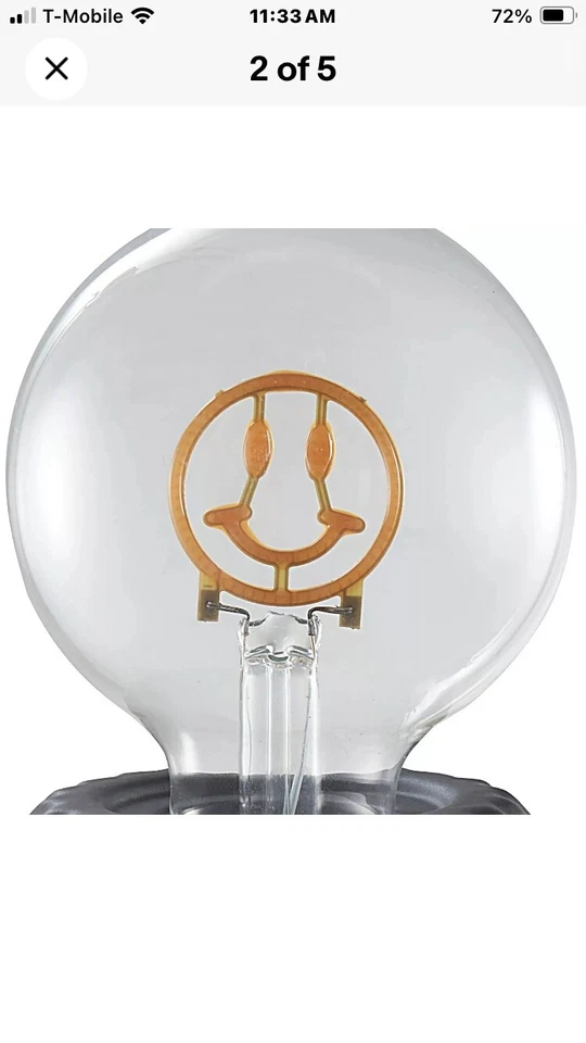 Lot 2  Mainstays RV Mancave kids room Smiley face battery Accent Lamps NIB Foto 3 de 4