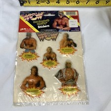 VTG 90s WCW World Championship Wrestling Stickers Sting 6 Pack Ja-Ru SEALED BNIB