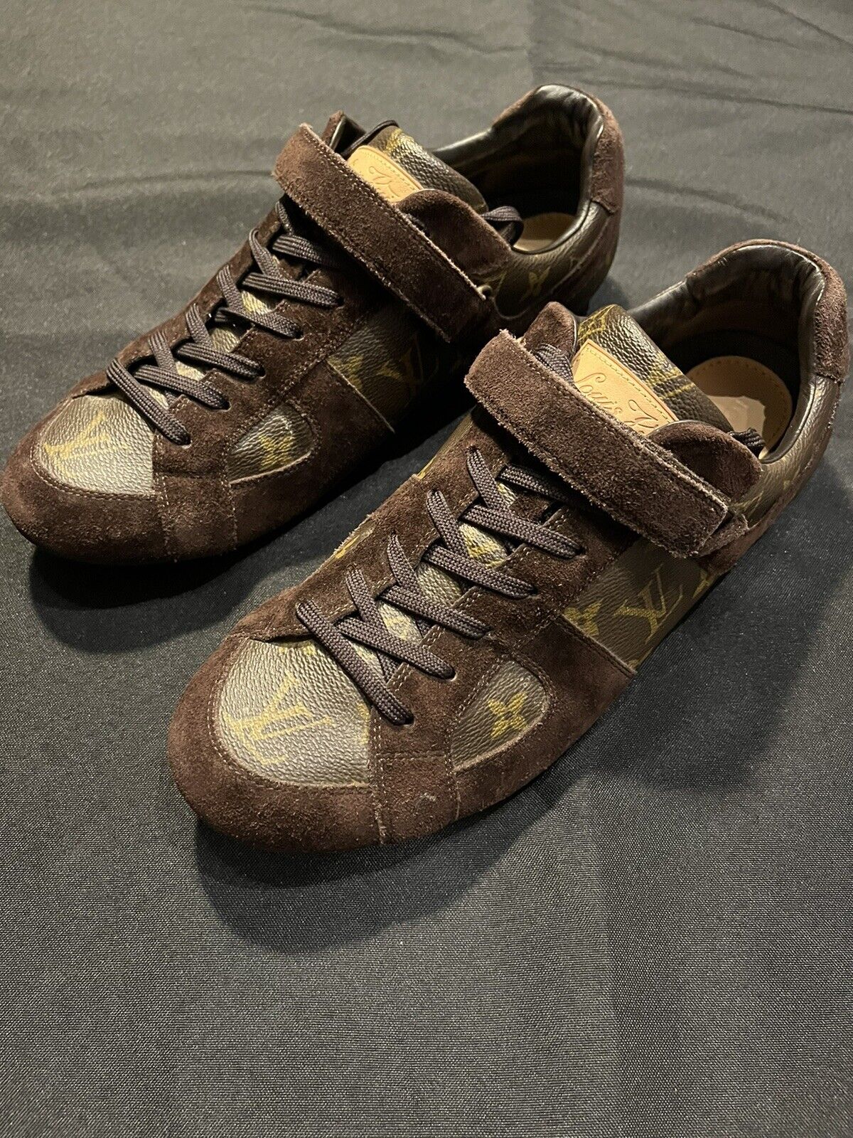 Louis Vuitton Slalom Low Top Brown LV Monogram Sneakers Size 9.5