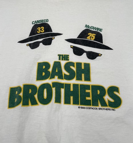 Vintage Oakland A S Bash Brothers Single Stitch T Shirt L 19 Canseco Mcguire Ebay Vintage Oakland A S Bash Brothers Single Stitch T Shirt L 19 Canseco Mcguire Ebay