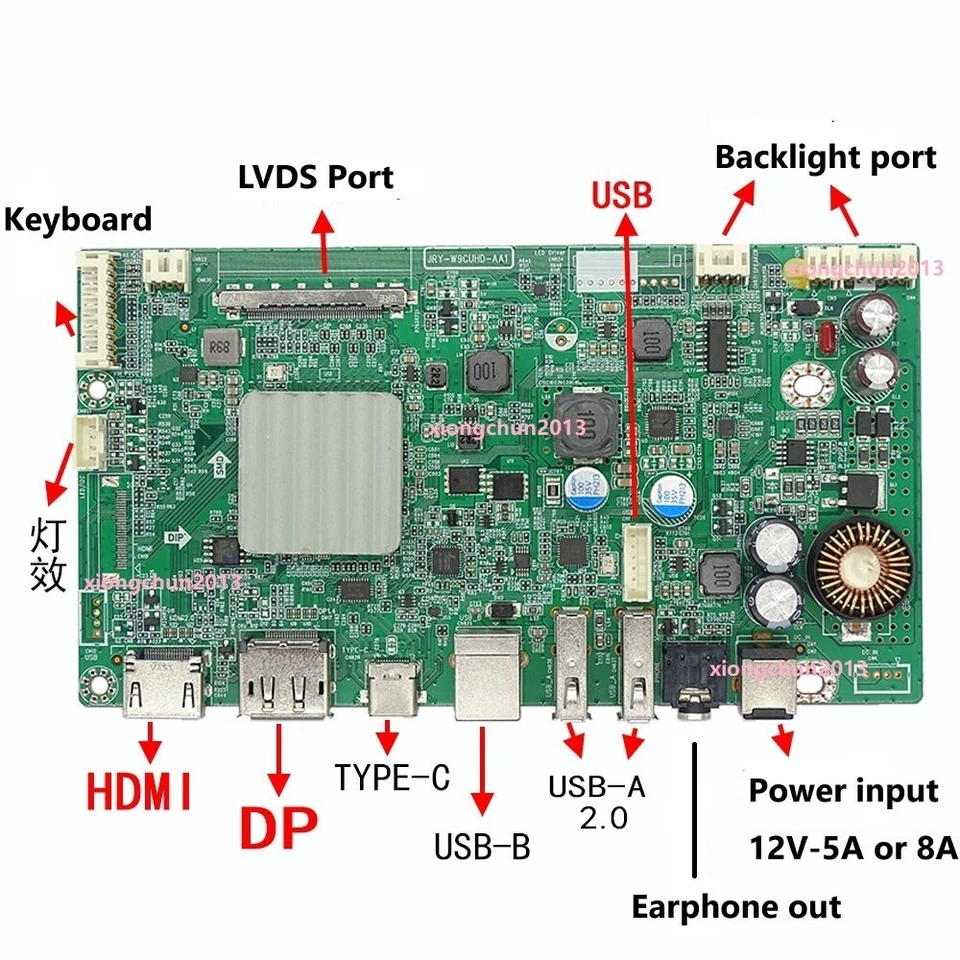 5K EDP controller board DP HDMI for IMAC A1419/A2115 LM270QQ1 27" 5120X2880 LED - Bild 2 von 4