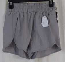 Blooming Jelly Women's High Waisted Running Shorts Grey Size Small