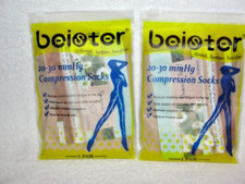 Beister 20-30 mmHg Compression Socks Size X- Large Beige NEW - Lot of 2