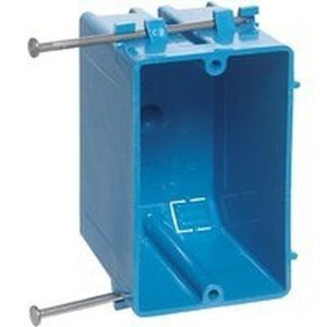 NEW CASE (100) CARLON B118A BLUE PVC SINGLE GANG NAIL ON ELECTRICAL