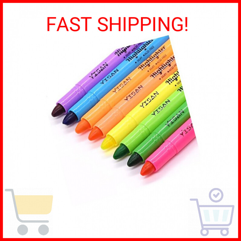 YISAN Bible Highlighters No Bleed,Gel Highlighters,Dry Highlighters,Crayon Marke-image