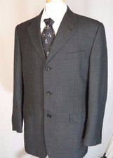 Men's Canali Gray Microcheck Silk / Wool Sport Coat Blazer EU 52 L US 42 L EUC