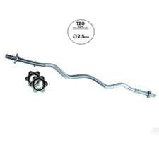 Bilanciere Curvo Esagonale 120Cm Chiusura A Vite 25mm