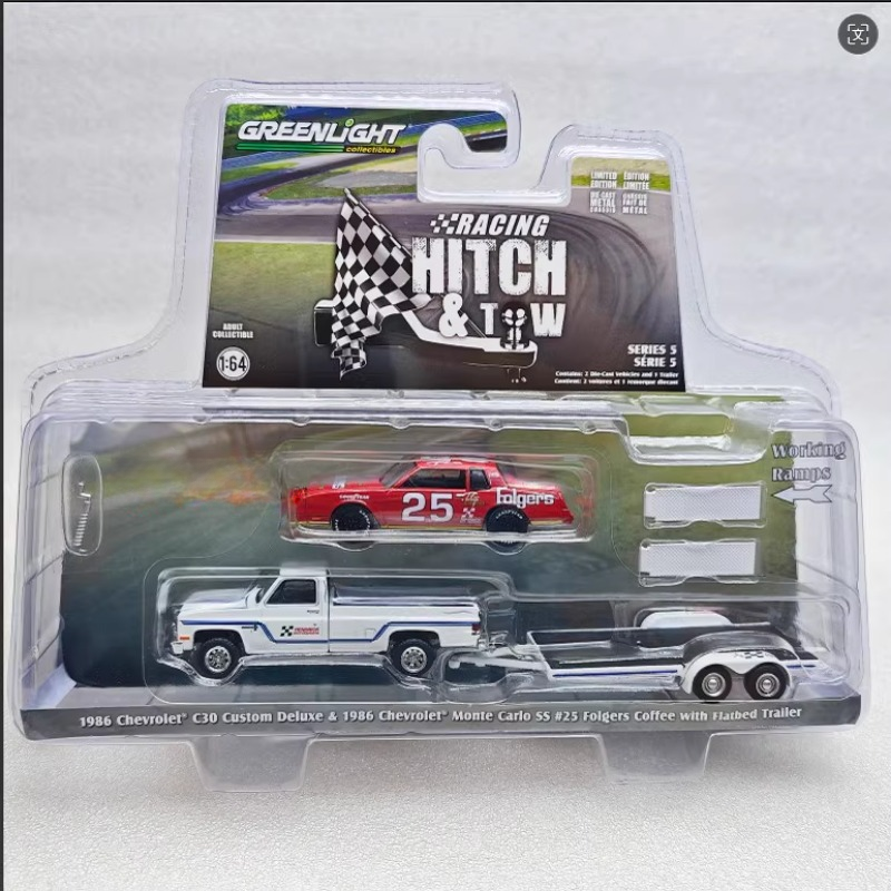 Greenlight 1:64 1986 Chevrolet C30 & Monte Carlo SS #25