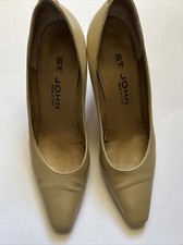 St. John Pumps 7.5AA BeigeLeather Gold Plated Heel