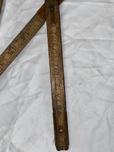 VINTAGE HOLZ KLAPPBARER HOFSTOCK MIT MESSINGVERLÄNGERUNG 6 FUSS + 6 ZOLL VERLÄNGERUNG - Bild 11 von 11