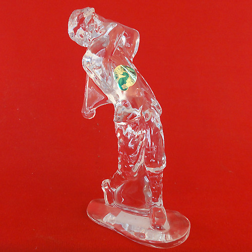 Waterford Crystal Male Golfer Glass Figurine R1k for sale online