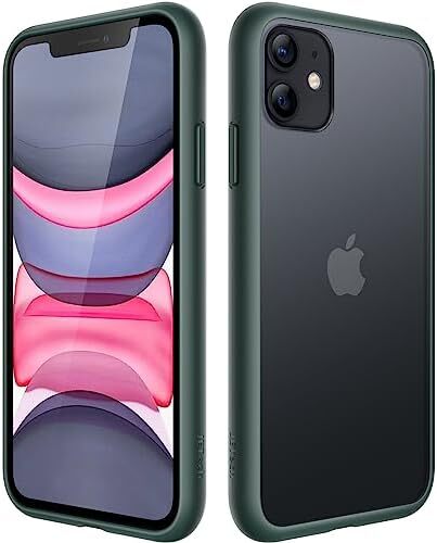 Matte Case for iPhone 11 6.1-Inch, Shockproof Military Grade Drop Protection, Fr
