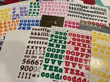 Creative Memories Scrapbook ABC/123 Huge Sticker Lot , Updated to 70 Sheets!!