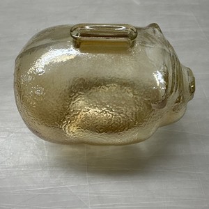 VINTAGE ANCHOR HOCKING MARIGOLD CARNIVAL GLASS MINI PIGGY BANK COIN BANKS