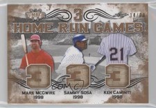 2021 Leaf Lumber 3 Home Run Games Relics 14/20 Mark McGwire Sammy Sosa uk2
