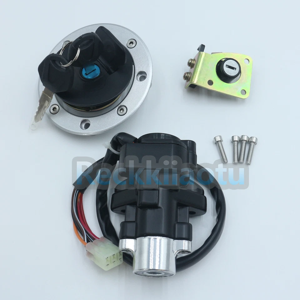 Ignition Switch Fuel Gas Cap Lock Key For Suzuki GSXR750 2004-2015 SFV650 09-15 - Image 3 of 4
