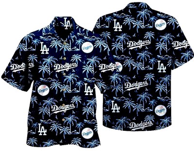 LA dodgers Hawaiian Shirt summer aloha hawaii shirt hawaiian 3d