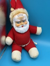 VINTAGE CHRISTMAS / PLUSH SANTA CLAUS / RUBBER FACE / JESTIA JAPAN / BELT
