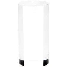 Plymor Clear Acrylic Solid Cylinder Round Display Riser, 3" H x 1.5" W