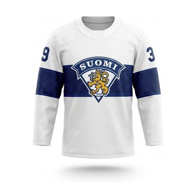 Finland White 2025 Hockey Jersey Custom Name Number Adult Kids Goalies