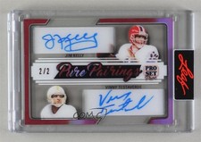 2023 Leaf Pro Set Pure Red Spectrum 2/2 Jim Kelly Vinny Testaverde Auto HOF 7r6