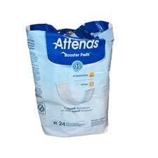 Attends Incontinence Booster Pad 3-1/2 X 11 Inch Length Light Absorbency, 24 CT