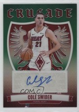 2023-24 Panini Phoenix Crusade Signatures Green Cole Swider #CS-CSM Auto 0n64