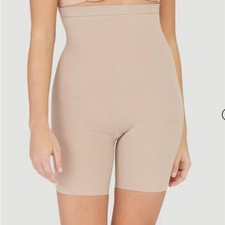 SPANX - Assets by Sara Blakely Hi-Waist Mid-Thigh Shaper Nude Size 4