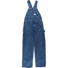 Used Round House denim overalls made in the USA men's size W34 approx. vintage