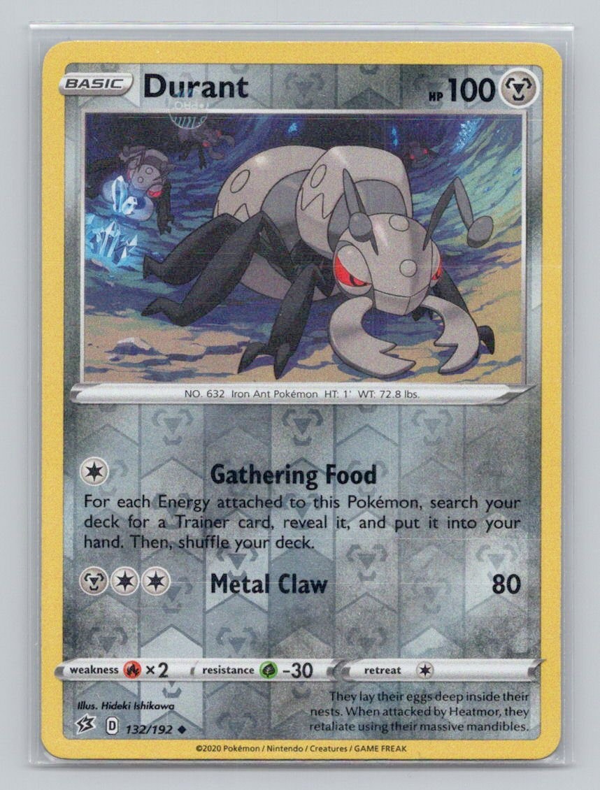 Durant 132/192 Uncommon Rebel Clash Pokemon Reverse Holo Near Mint