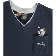 Vintage 90s Mickey Unlimited Disney Maxi Nightgown Dress Blue Size M Cotton