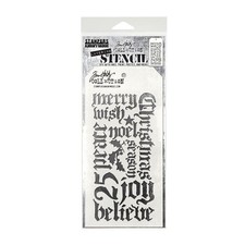 Tim Holtz Layering Stencil  HOLIDAY SCRIPT  THS066  Stampers Anonymous