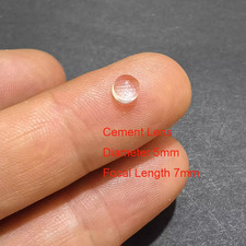2pc Mini 5mm Cement Optical Glass Lens Focal 7mm w/ AR Coating DIY Eyepiece