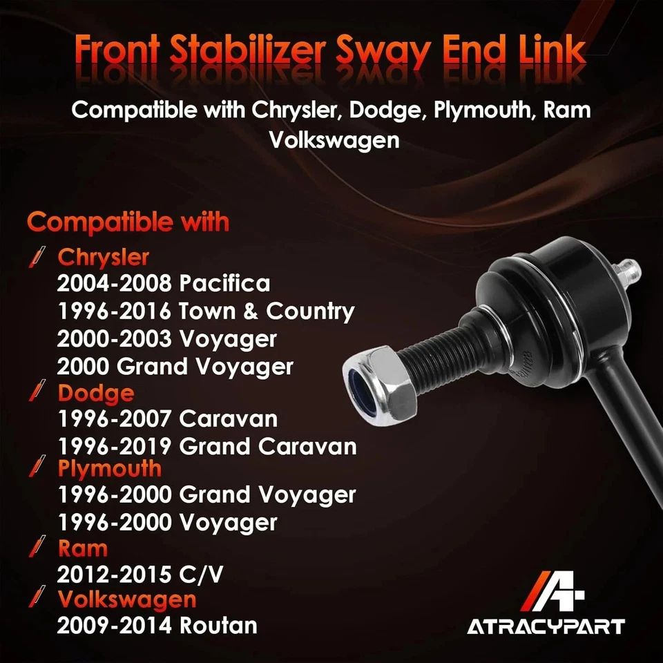 K7258 Stabilisator vorne Stabilisator Endlenker kompatibel mit 1996-2019 Chrysler - Bild 4 von 4