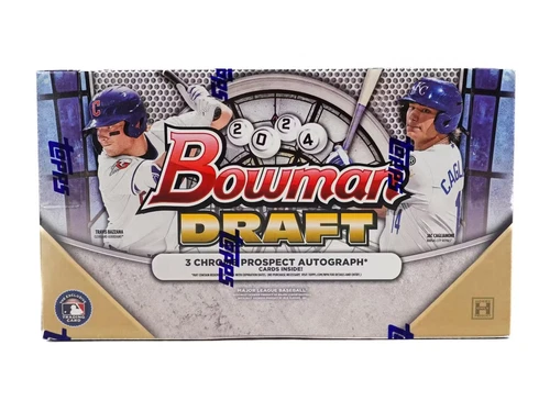 2024 BOWMAN DRAFT CHROME BASEBALL HOBBY BOX BRAND NEW FACTORY SEALED - 3 AUTOS
