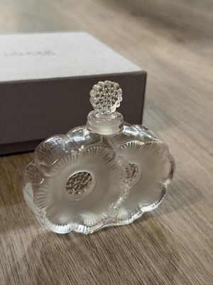 Vintage LALIQUE 2 Fleurs Flacon Bottle Perfume Bottle