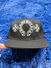 Chrome Hearts Black Snapback Hat Adjustable One Size Cross Graphic Gothic