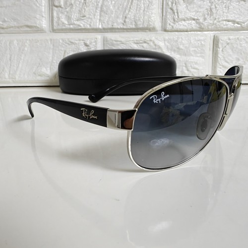 Ray-Ban RB3386 003/8G 63-13 3N Pilot Aviator Sunglasses Black Blue Gradient - Picture 17 of 19