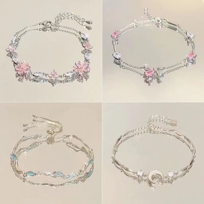 Blossom Schleifenarmband aus Legierung mit verschiedenen Farboptionen für eleganten Look