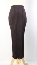 Authentic PLEATS PLEASE Burgundy Skirt ISSEY MIYAKE 224 1943a