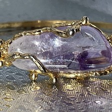 vergold. Amethyst Armreif,13.1g,oval, 6x5.5gm,B-0.2-1.5cm
