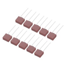 50Pcs DIP Mounted Miniature Square Slow Blow Micro Fuse, 8A 250V, Red