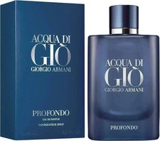 GIORGIO ARMANI Acqua Di Gio Profondo for Men Eau De Parfum Spray 4.2 Ounces BLUE