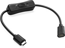 USB Type-C Extension Cable with on off Switch 1Ft , USB 3.1 Type-C Male to Fema