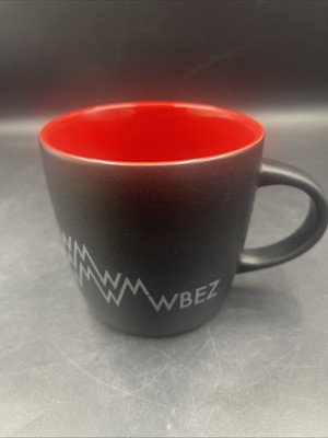 WBEZ 91.5 FM NPR Chicago Coffee Mug Cup Ira Glass This American Life Black Red