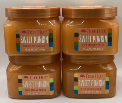 4PK Tree Hut Sweet Punkin Shea Sugar Scrub ~ 18 OZ Each ~ FAST SHIP ~ NEW