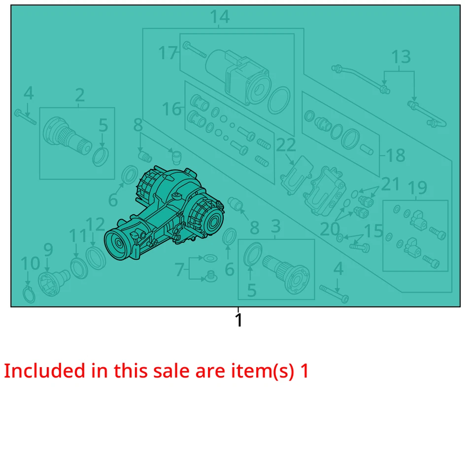 Carrier Rear Axle With Torque Vectoring System Fits 13-17 AUDI S6 6724265 Foto 3 de 4