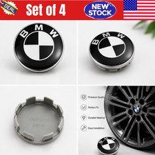 New Set Of 4 Bmw Wheel Rim Dust Cover Center Cap Hubcap 36136783536 Italy 68mm